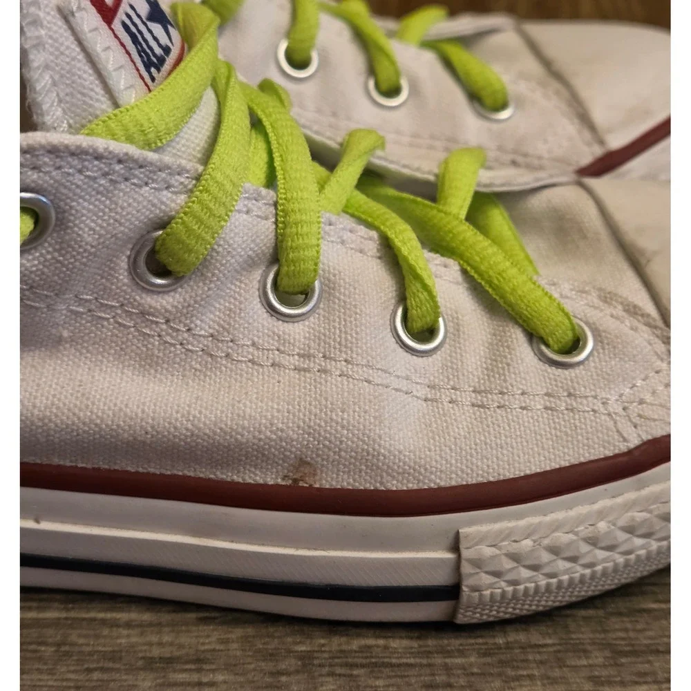 Converse Allstar Low Top Sneakers Shoes Youth Size‎ 3 White